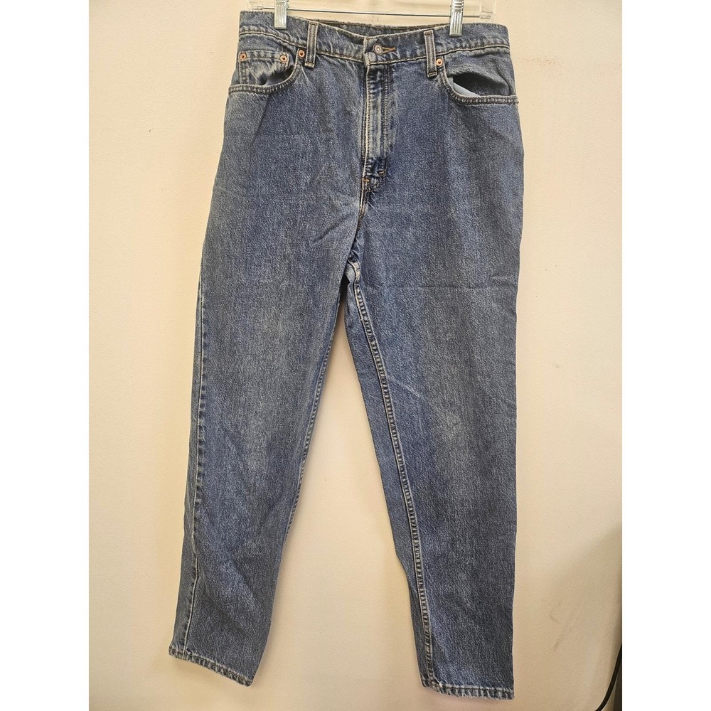 Vintage Levis 551 Relaxed Fit Tapered Leg Jeans Womens 12 Med USA Blue Denim